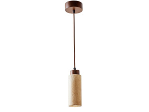 Hängeleuchte aus Holz „Babil“ – Beige / Nussbaum