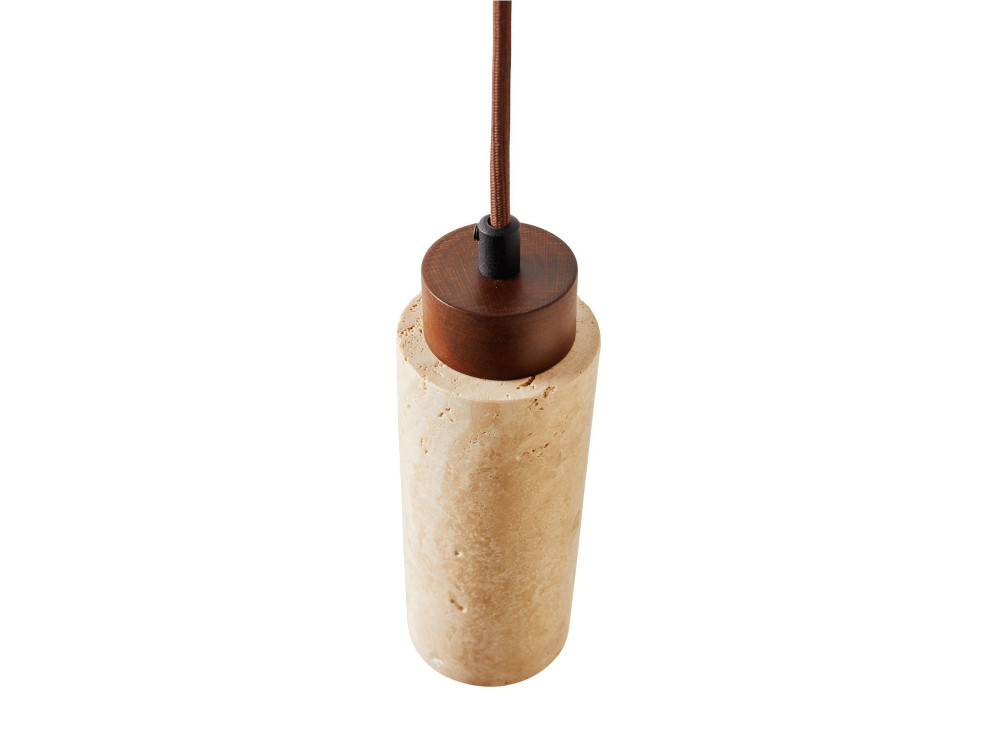 Hängeleuchte aus Holz „Babil“ – Beige / Nussbaum