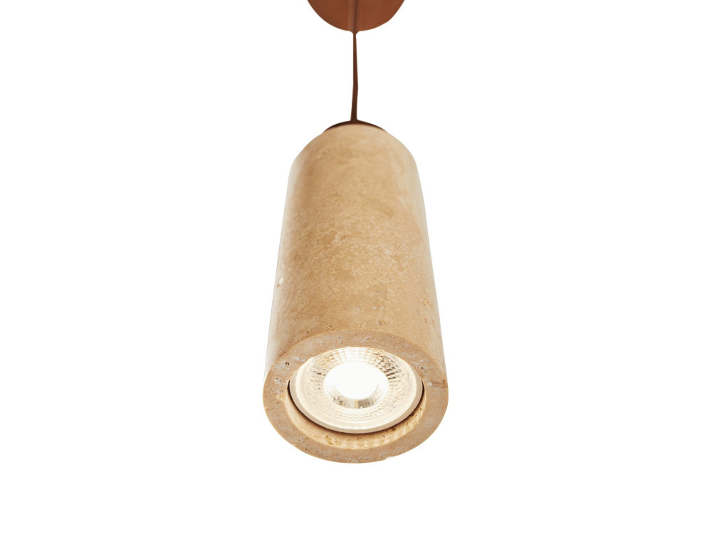 Hängeleuchte aus Holz „Babil“ – Beige / Nussbaum