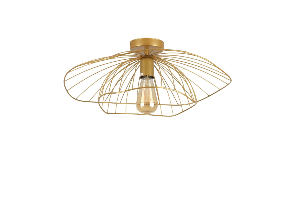 Metall-Deckenleuchte „Mantar“ – 52 x 52 cm – Goldfarben