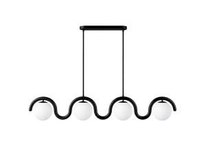 Metall-Kronleuchter „GEDIK-20443“ – 110 x 17 cm – Schwarz