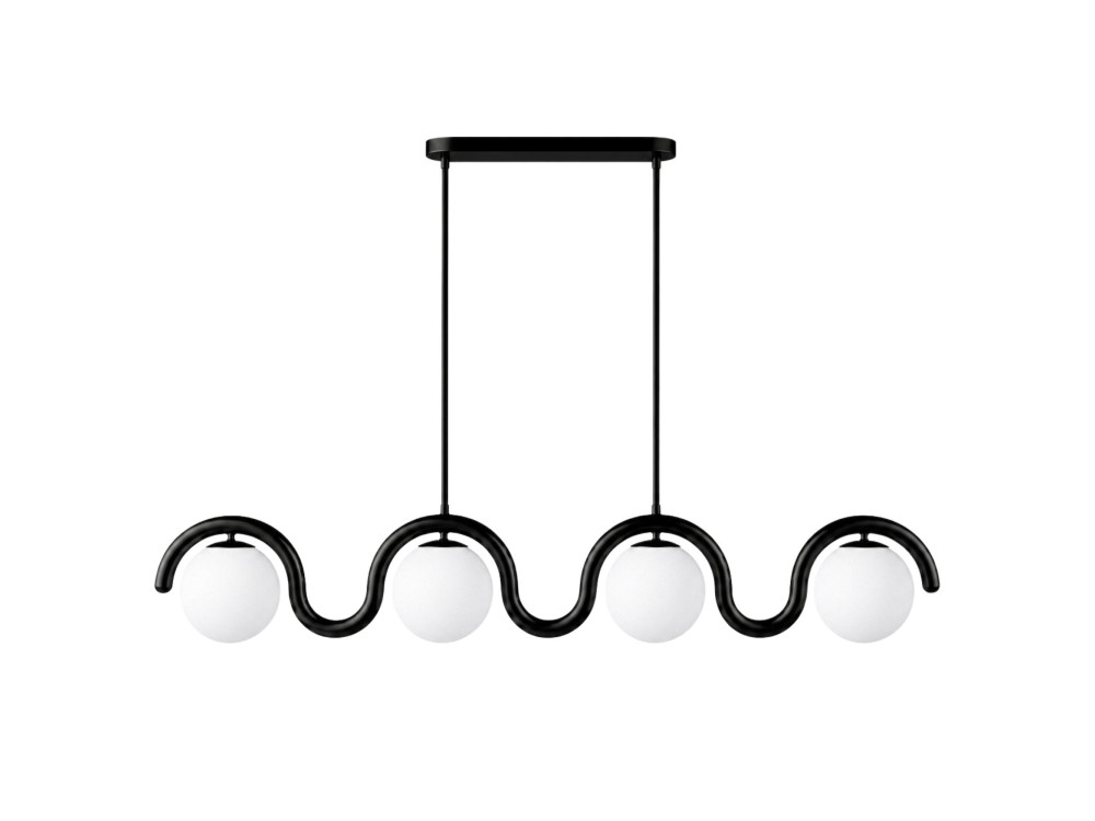 Metall-Kronleuchter „GEDIK-20443“ – 110 x 17 cm – Schwarz