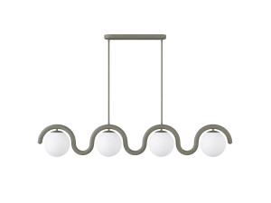 Metall-Kronleuchter „GEDIK-20443“ – 110 x 17 cm – Grau