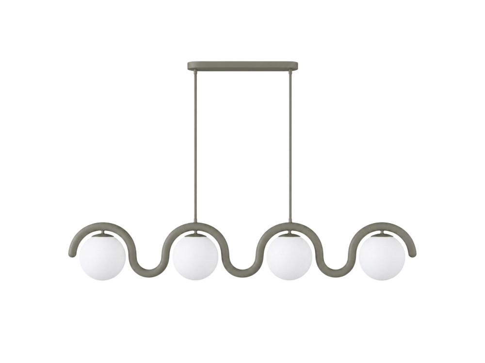 Metall-Kronleuchter „GEDIK-20443“ – 110 x 17 cm – Grau