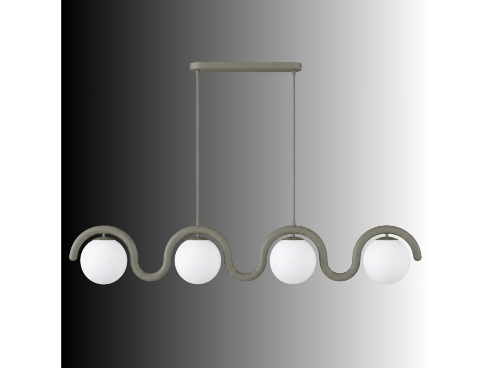 Metall-Kronleuchter „GEDIK-20443“ – 110 x 17 cm – Grau
