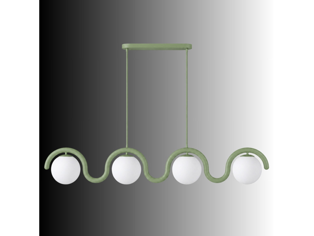 Metall-Kronleuchter „GEDIK-20443“ – 110 x 17 cm – Grün