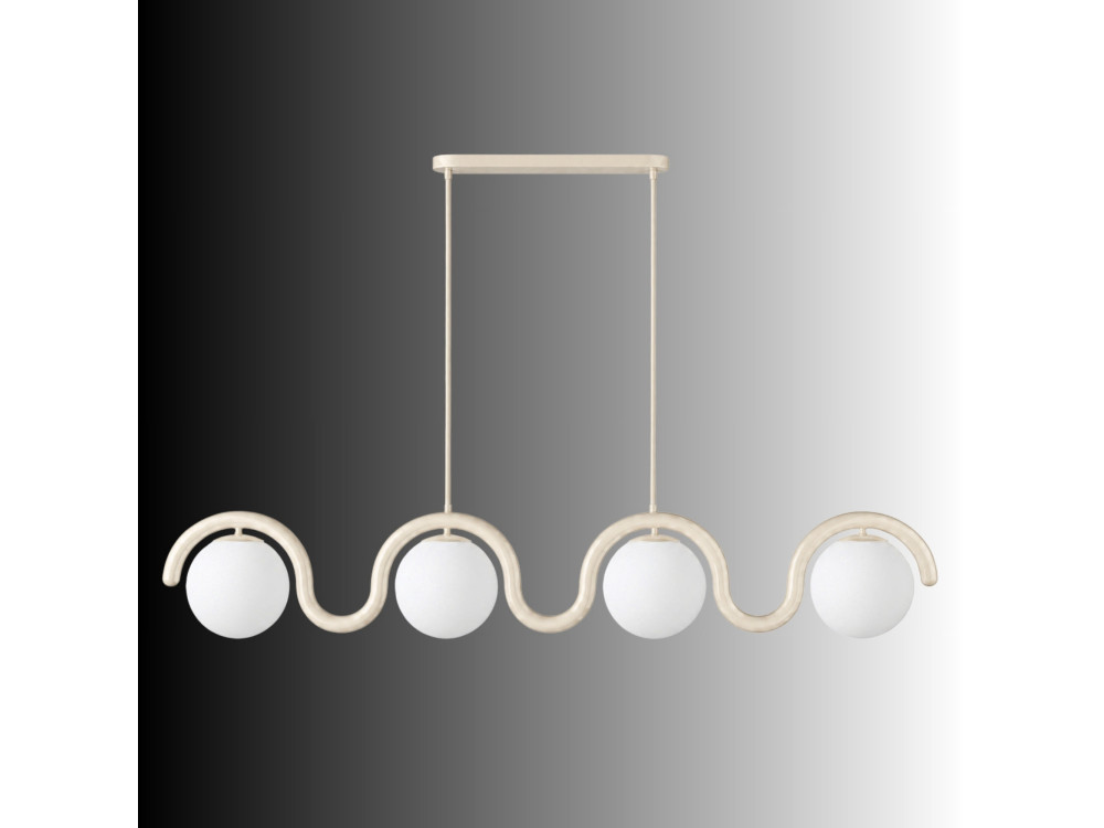 Metall-Kronleuchter „GEDIK-20443“ – 110 x 17 cm – Beige