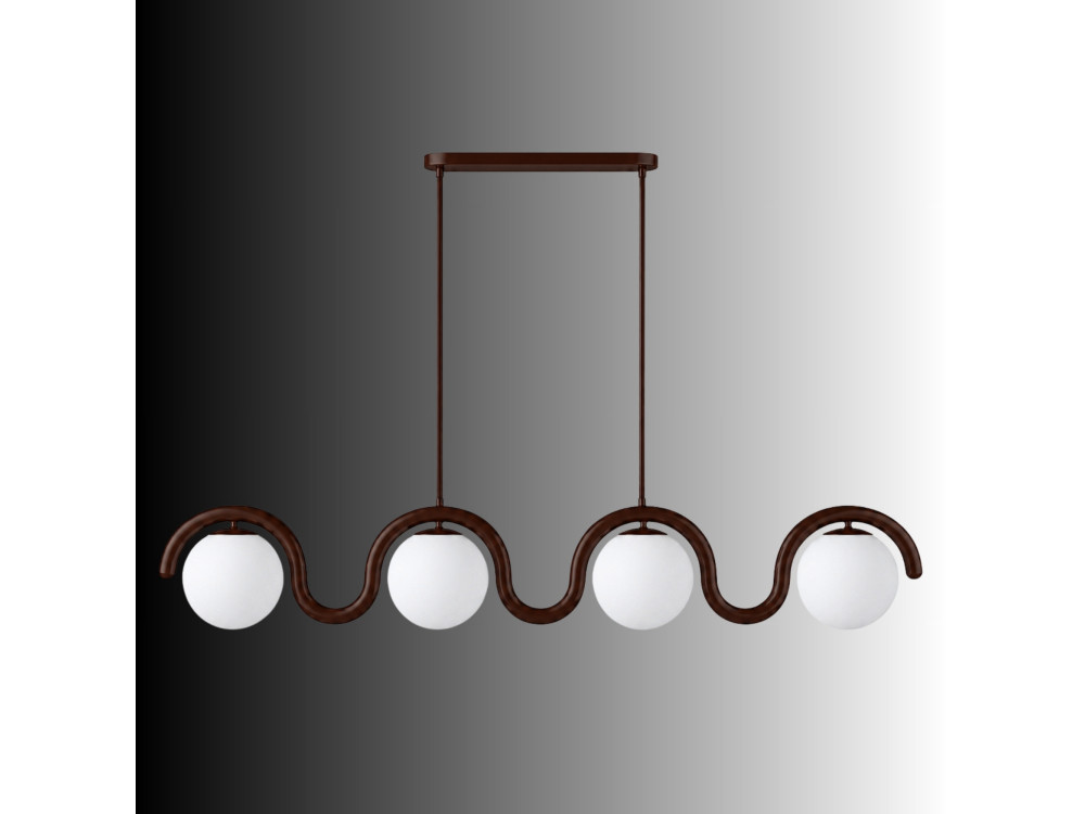 Metall-Kronleuchter „GEDIK-20443“ – 110 x 17 cm – Braun