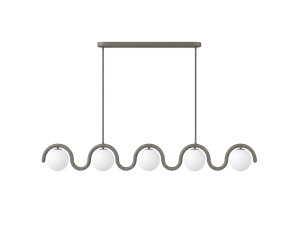 Metall-Kronleuchter „GEDIK-20444“ – 140 x 17 cm – Grau