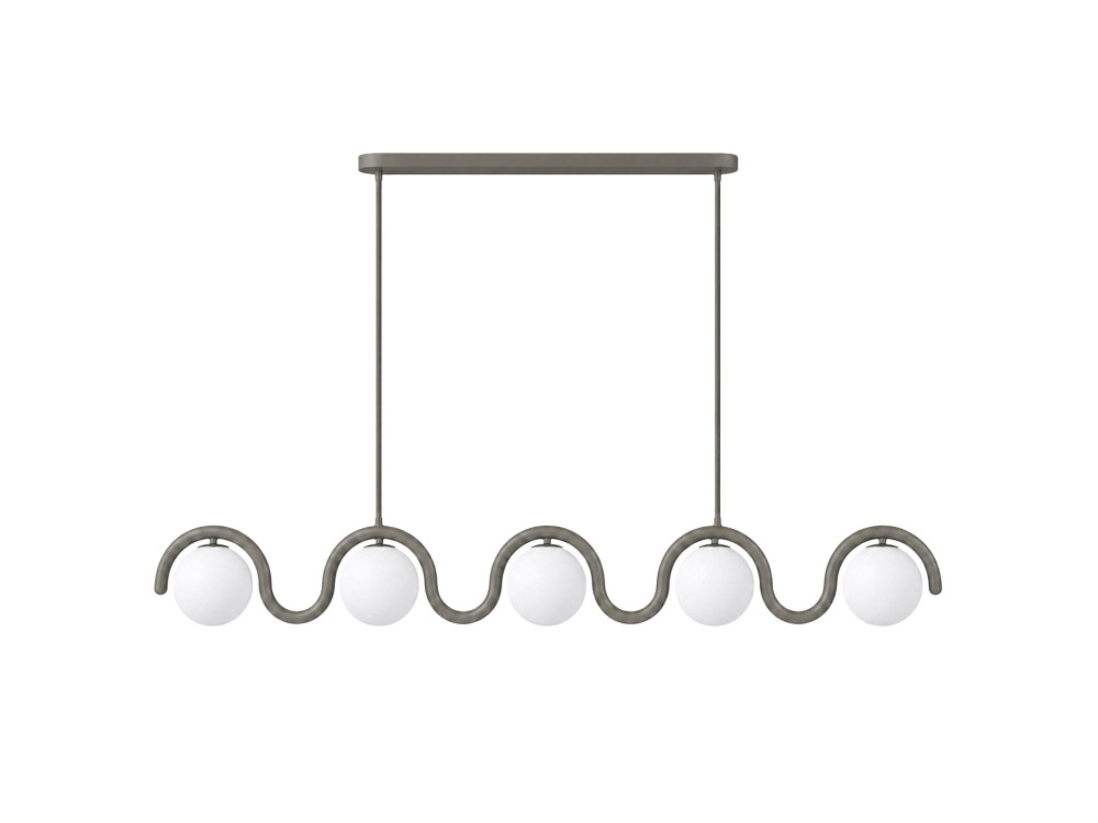 Metall-Kronleuchter „GEDIK-20444“ – 140 x 17 cm – Grau