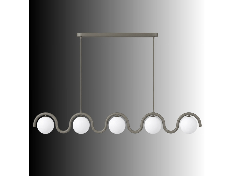 Metall-Kronleuchter „GEDIK-20444“ – 140 x 17 cm – Grau
