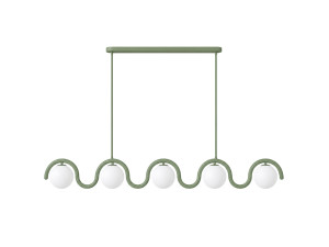 Metall-Kronleuchter „GEDIK-20444“ – 140 x 17 cm – Mintgrün