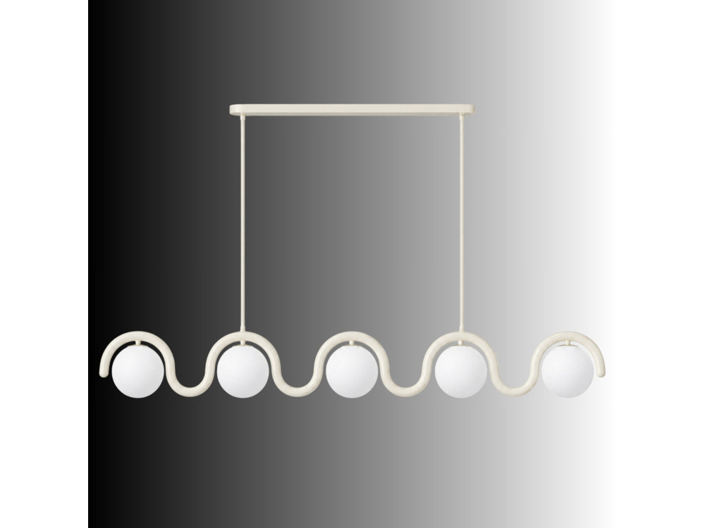 Metall-Kronleuchter „GEDIK-2044“ – 140 x 17 cm – Beige