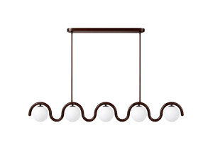 Metall-Kronleuchter „GEDIK-20444“ – 140 x 17 cm – Braun