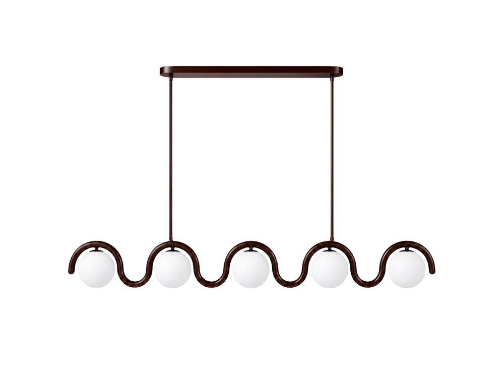 Metall-Kronleuchter „GEDIK-20444“ – 140 x 17 cm – Braun