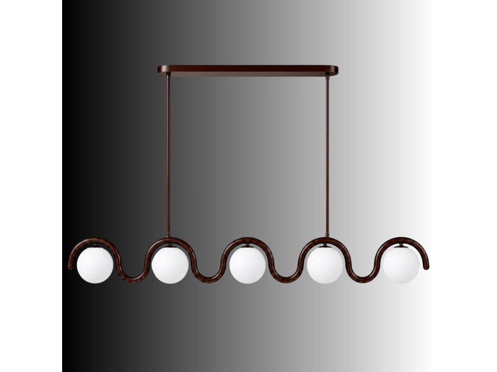 Metall-Kronleuchter „GEDIK-20444“ – 140 x 17 cm – Braun