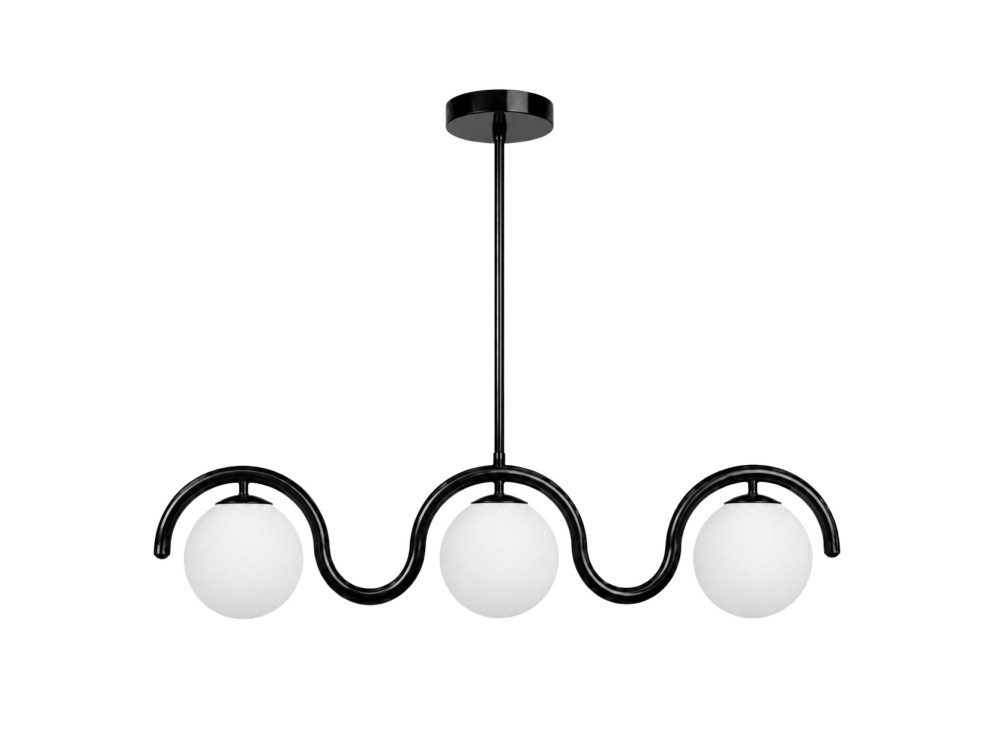 Metall-Kronleuchter „GEDIK-20442“ – 80 x 17 cm – Schwarz