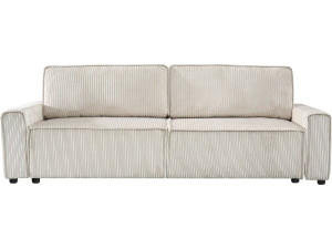 Sofa mit Schlaffunktion aus Cord "Montaigne" -- 3-Sitzer - Beige