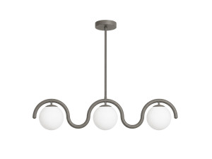 Metall-Kronleuchter „GEDIK-20442“ – 80 x 17 cm – Grau