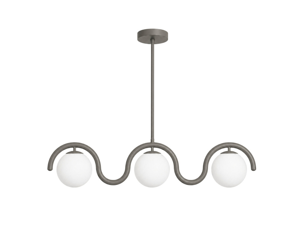 Metall-Kronleuchter „GEDIK-20442“ – 80 x 17 cm – Grau