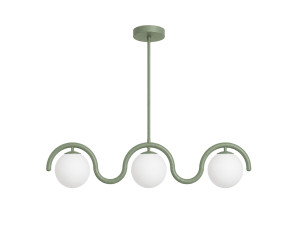 Metall-Kronleuchter „GEDIK-20442“ – 80 x 17 cm – Mintgrün