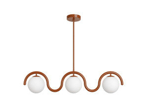 Metall-Kronleuchter „GEDIK-20442“ – 80 x 17 cm – Braun / Orange