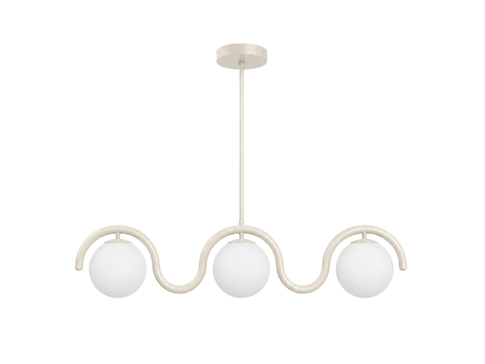 Metall-Kronleuchter „GEDIK-20442“ – 80 x 17 cm – Beige