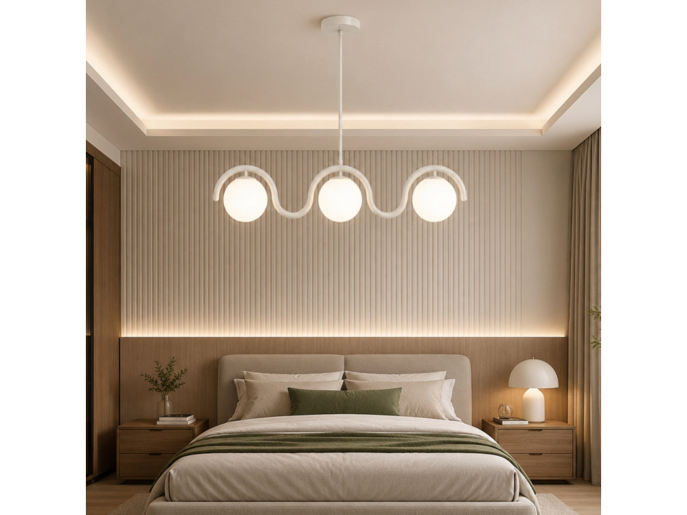 Metall-Kronleuchter „GEDIK-20442“ – 80 x 17 cm – Beige