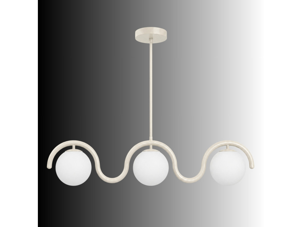 Metall-Kronleuchter „GEDIK-20442“ – 80 x 17 cm – Beige