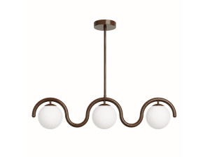 Metall-Kronleuchter „GEDIK-20442“ – 80 x 17 cm – Braun