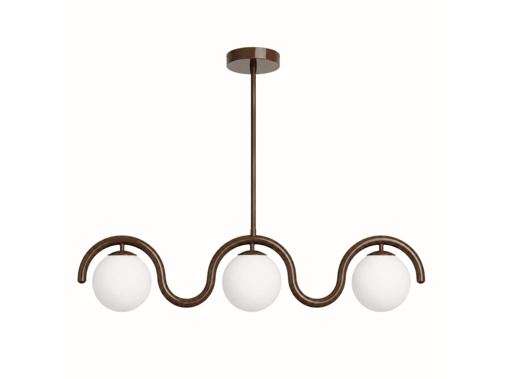 Metall-Kronleuchter „GEDIK-20442“ – 80 x 17 cm – Braun