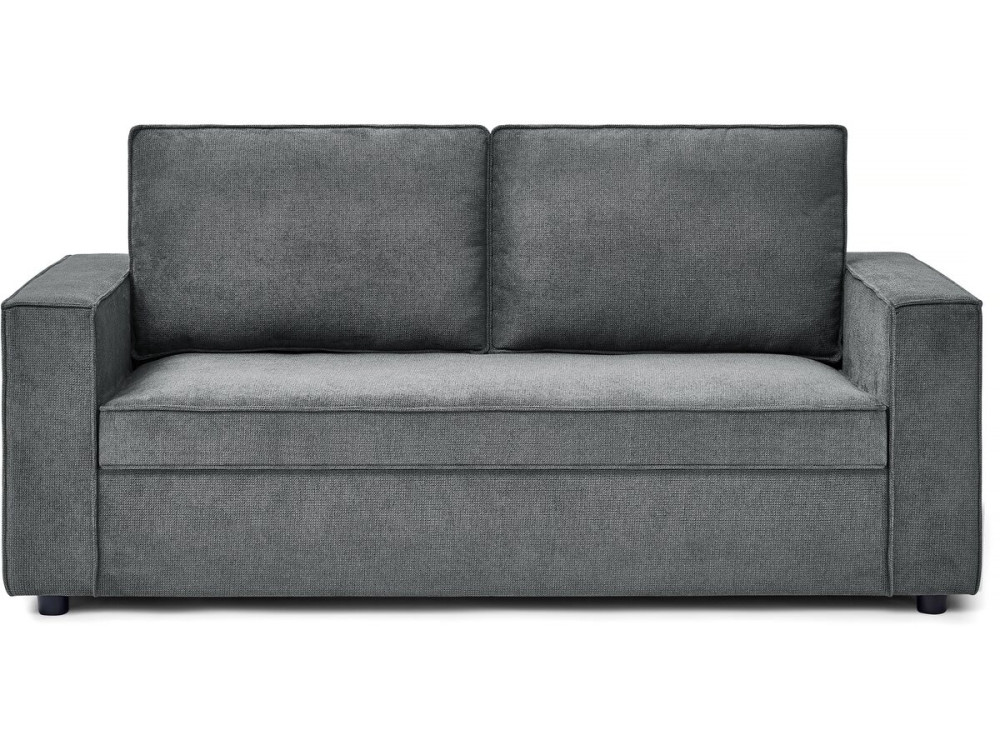 Express-Schlafsofa "Clara" aus Stoff, 185 x 90 x 88 cm - Grau