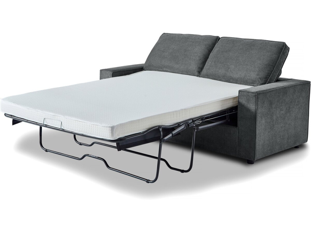 Express-Schlafsofa "Clara" aus Stoff, 185 x 90 x 88 cm - Grau