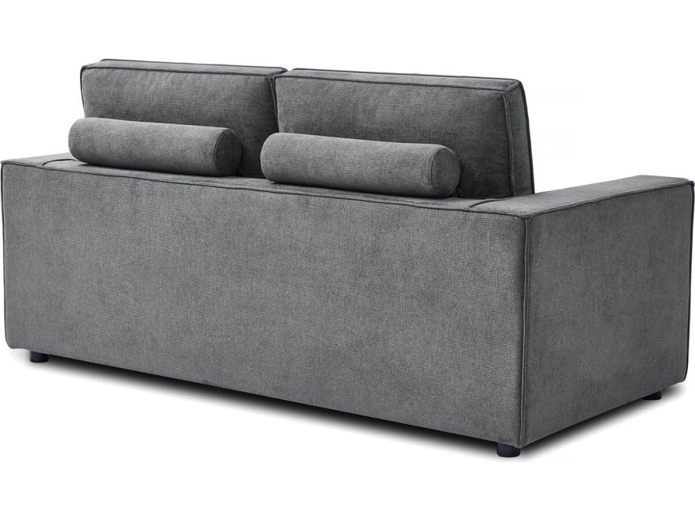 Express-Schlafsofa "Clara" aus Stoff, 185 x 90 x 88 cm - Grau