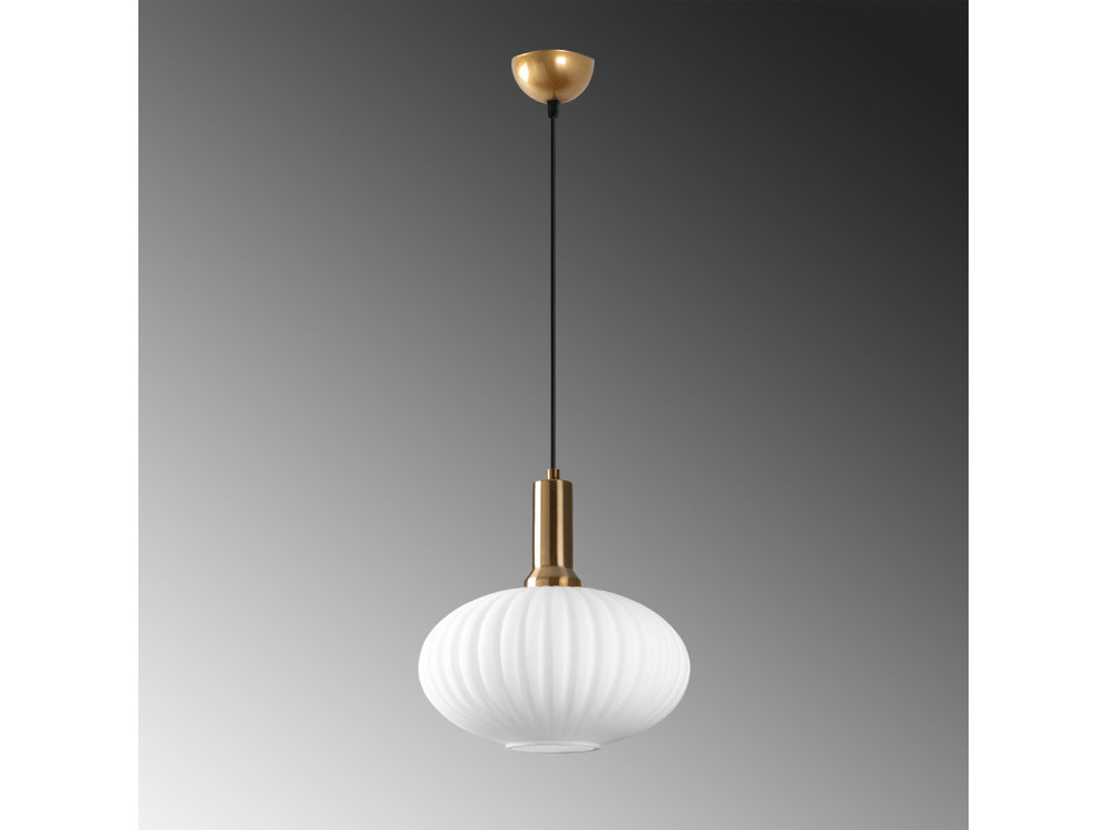 Metall-Hängeleuchte „Asker“ – 30 x 30 cm – Goldfarben
