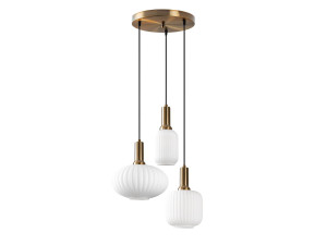 Metall-Kronleuchter „Asker“ – 55 x 55 cm – Goldfarben
