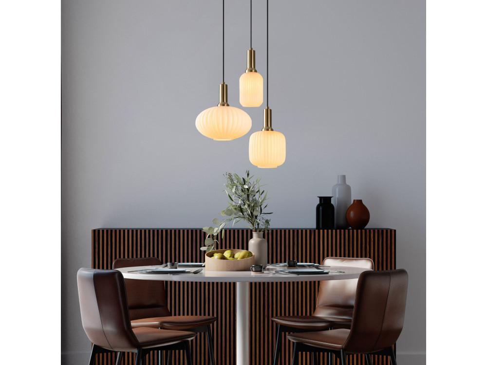 Metall-Kronleuchter „Asker“ – 55 x 55 cm – Goldfarben