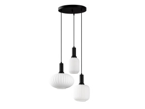 Metall-Kronleuchter „Asker“ – 55 x 55 cm – Schwarz