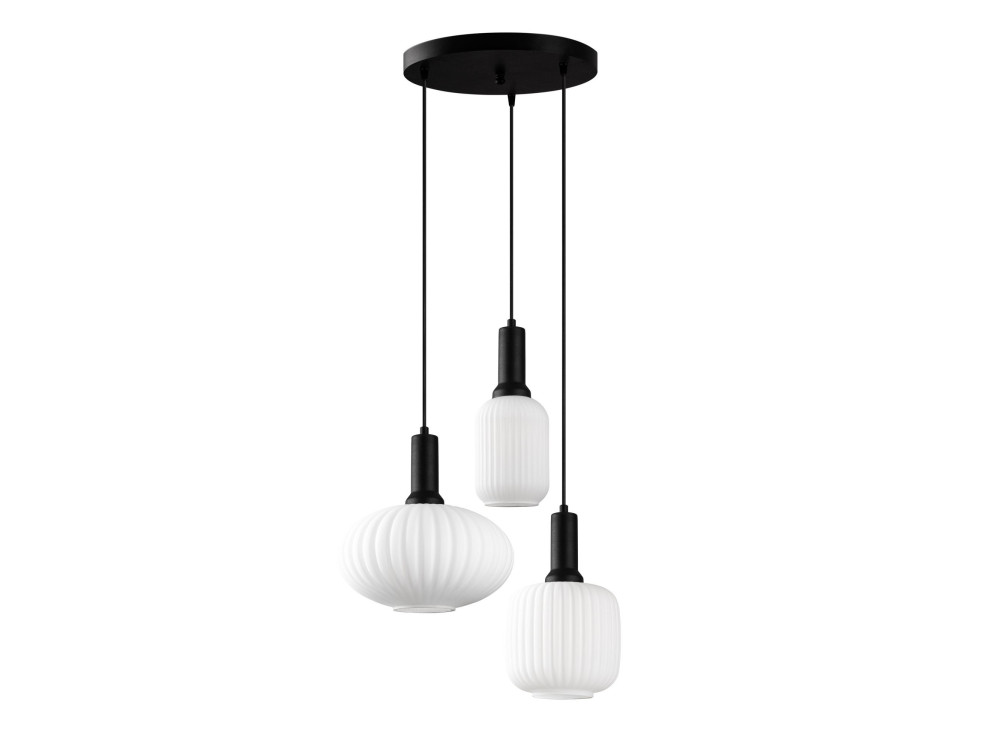 Metall-Kronleuchter „Asker“ – 55 x 55 cm – Schwarz