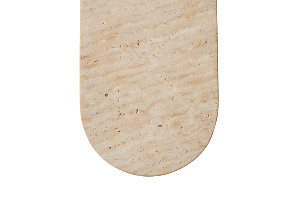 Wandleuchte aus Travertin „Tor All“ – 18 x 1 cm – Beige / Weiß