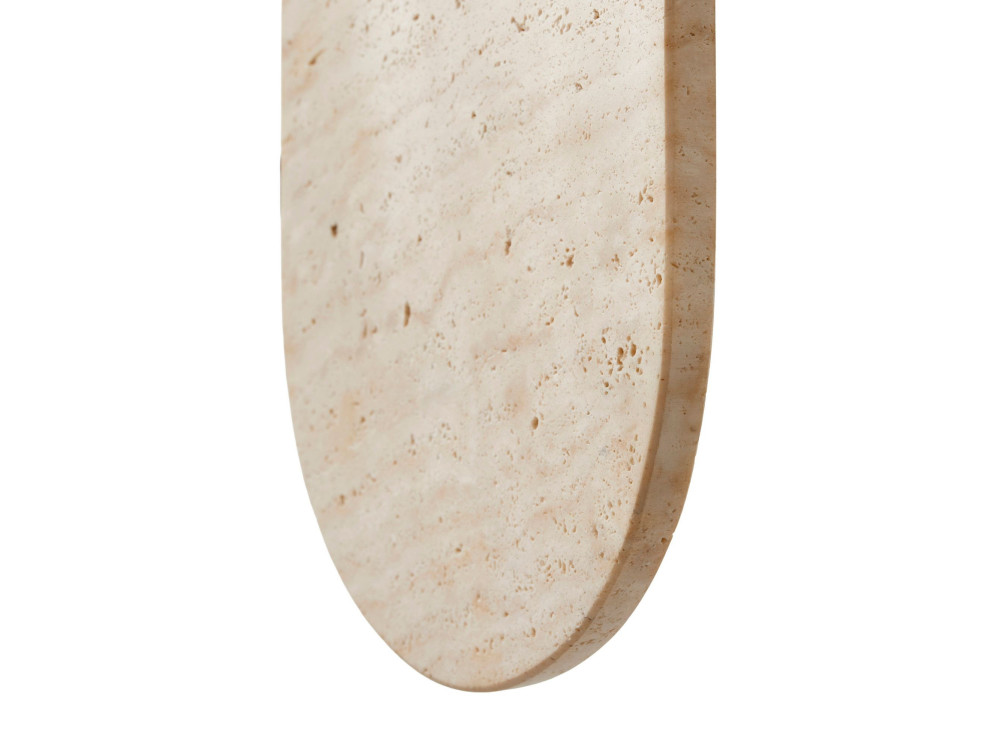 Wandleuchte aus Travertin „Tor All“ – 18 x 1 cm – Beige / Weiß