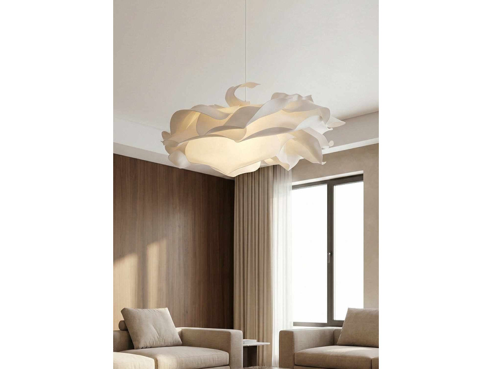 Hängeleuchte aus Kunststoff „MOD0009“ – 58 x 58 cm – Weiß