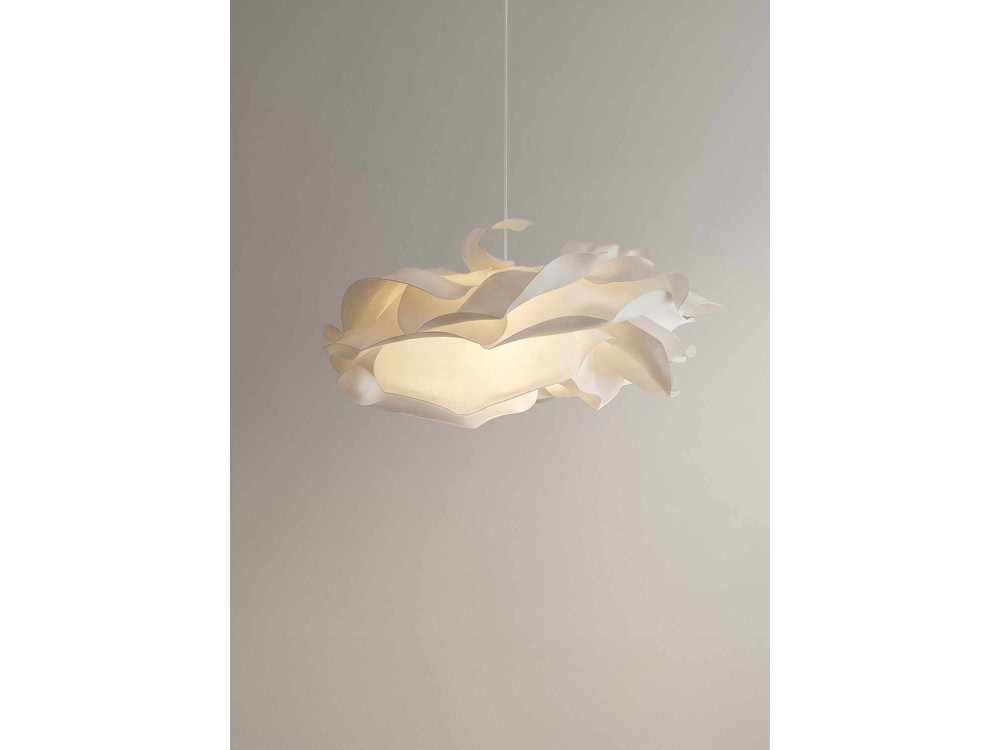 Hängeleuchte aus Kunststoff „MOD0009“ – 58 x 58 cm – Weiß