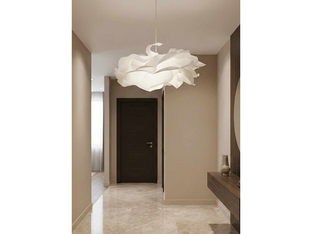 Hängeleuchte aus Kunststoff „MOD0009“ – 58 x 58 cm – Weiß