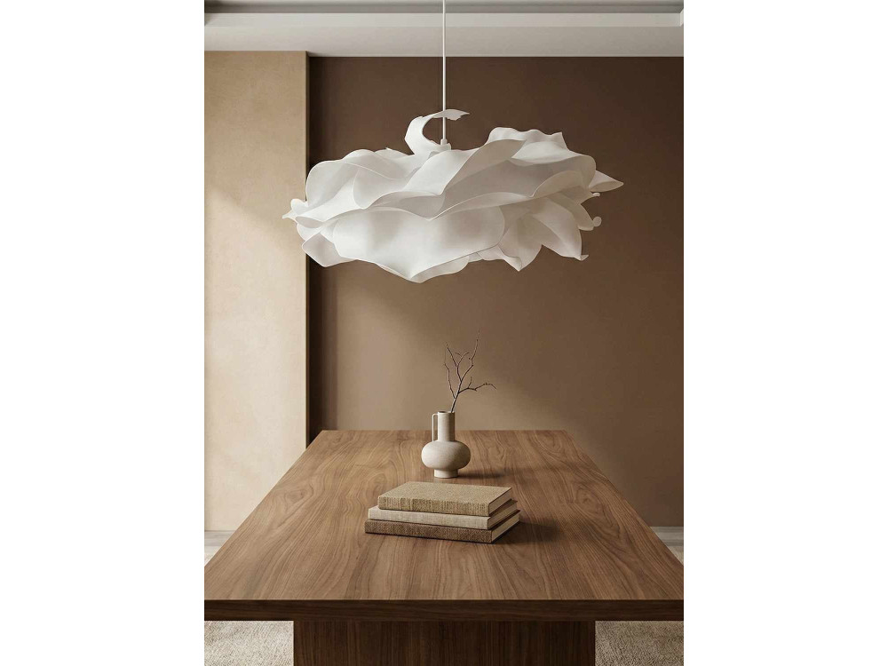 Hängeleuchte aus Kunststoff „MOD0009“ – 58 x 58 cm – Weiß