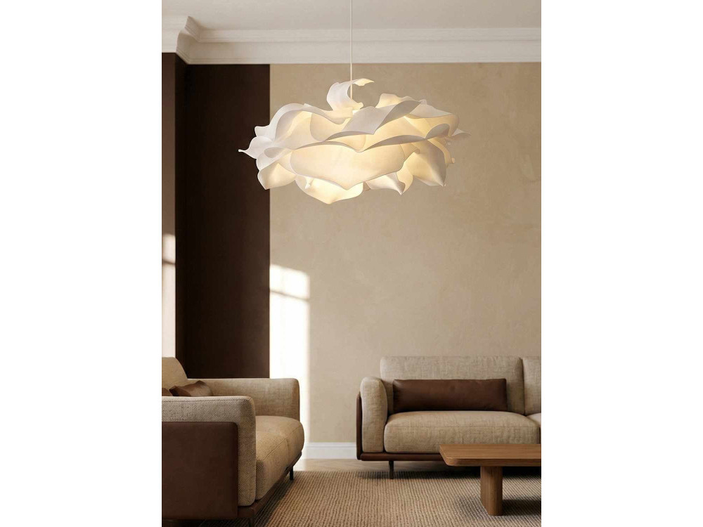 Hängeleuchte aus Kunststoff „MOD0009“ – 58 x 58 cm – Weiß