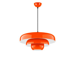 Metall-Hängeleuchte „Layer“ – 43 x 43 cm – Orange