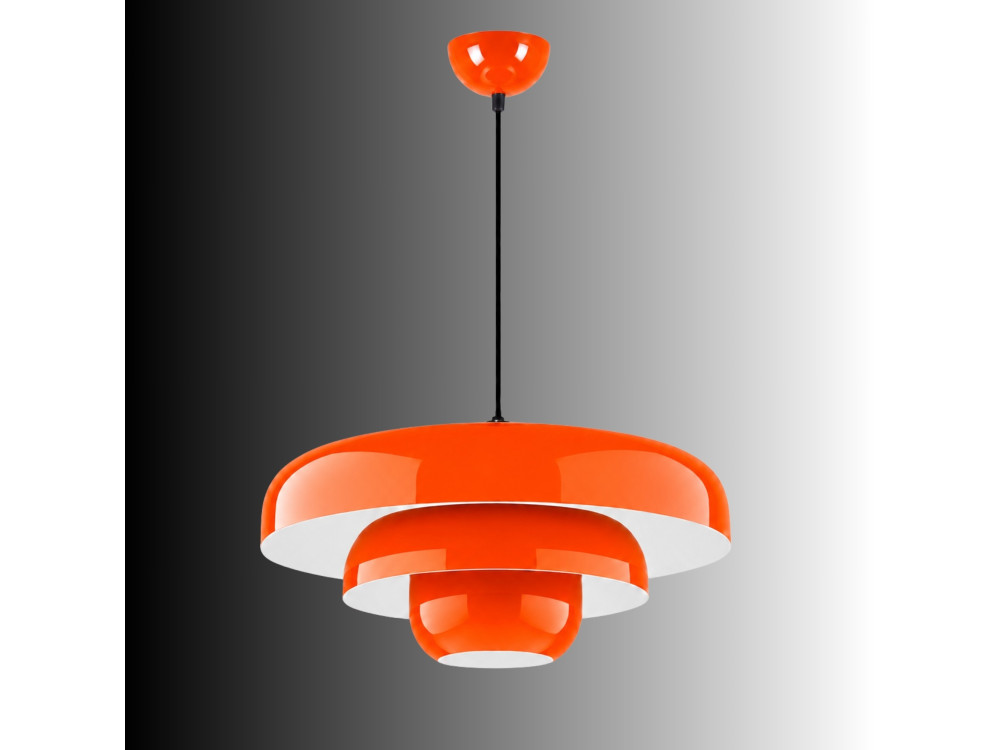 Metall-Hängeleuchte „Layer“ – 43 x 43 cm – Orange