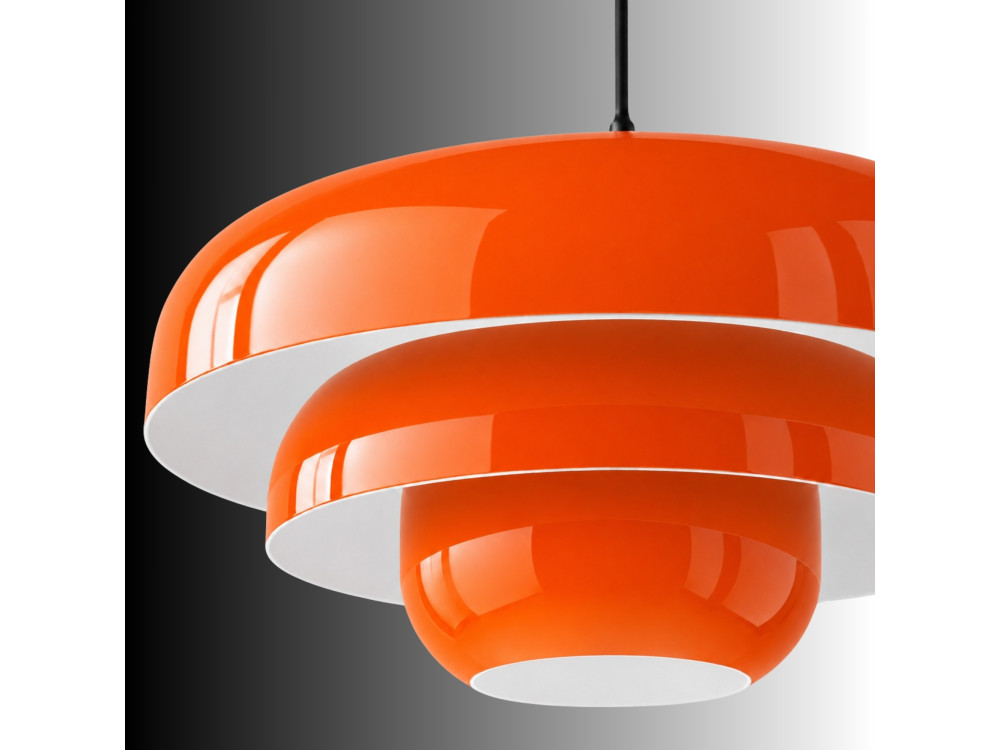 Metall-Hängeleuchte „Layer“ – 43 x 43 cm – Orange