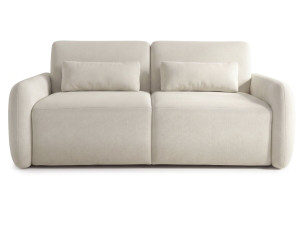 Express-Schlafsofa „Aurelie“ – Matratzenhöhe 18 cm – Liegefläche 140 cm – 3-Sitzer – Beige